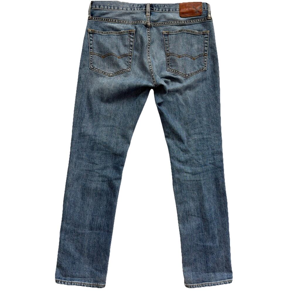 American Eagle Jeans Mens 31x30* Skinny Blue Medium Wash Cotton Blend Casual - Picture 2 of 11